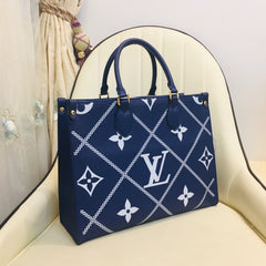 LV ONTHEGO Navy Blue Bag