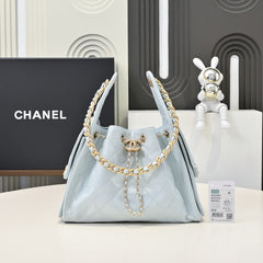 Chanel Hobo 25c Light Blue Handbag
