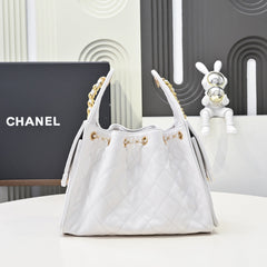 Chanel Hobo 25c White Handbag