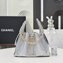 Chanel Hobo 25c Light Gray Handbag