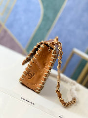 Chanel Vintage Resin Leather Chain Bag