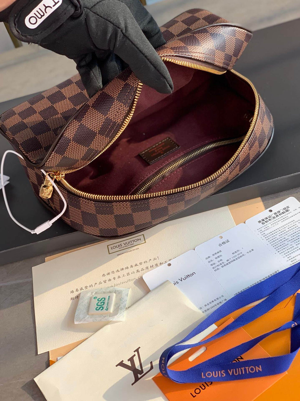 LV Damier Canvas Toilet Bag