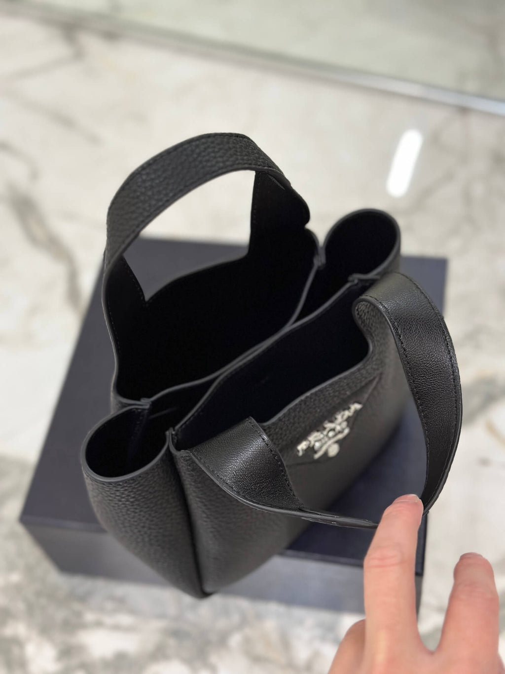 Prada Basket Bucket Bag