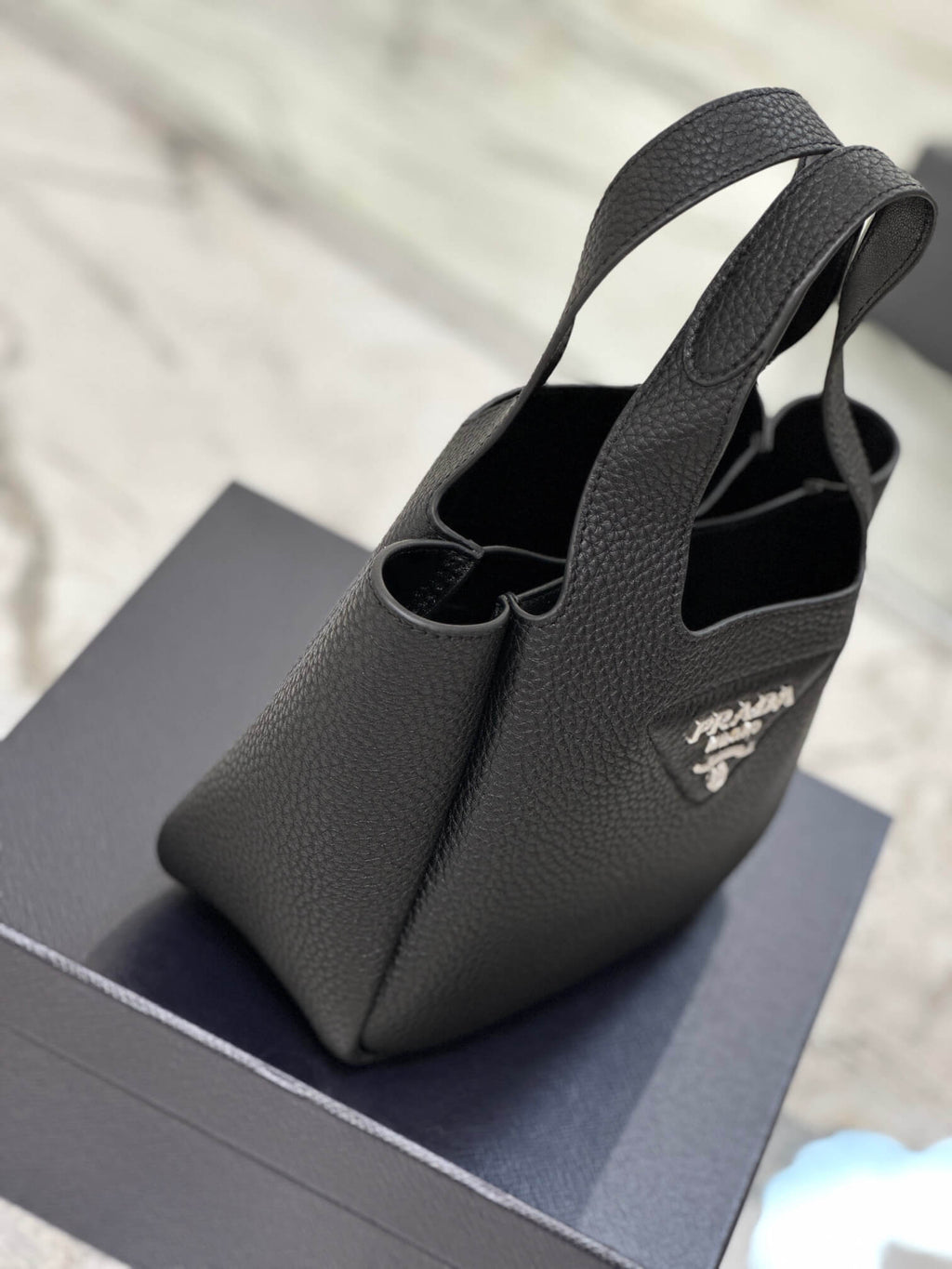 Prada Basket Bucket Bag