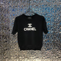 CHANEL New Short-Sleeved Knitted Top