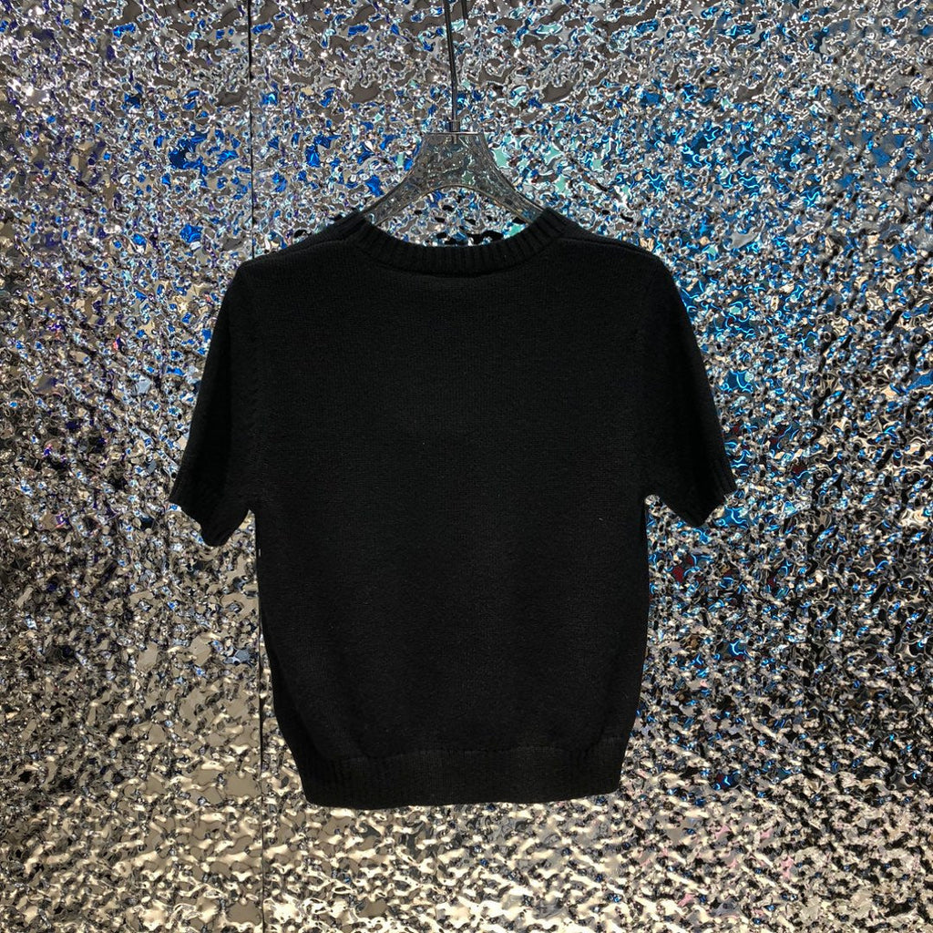 CHANEL New Short-Sleeved Knitted Top