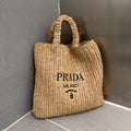 PRADA New Fiber Papyrus Weaving Bag