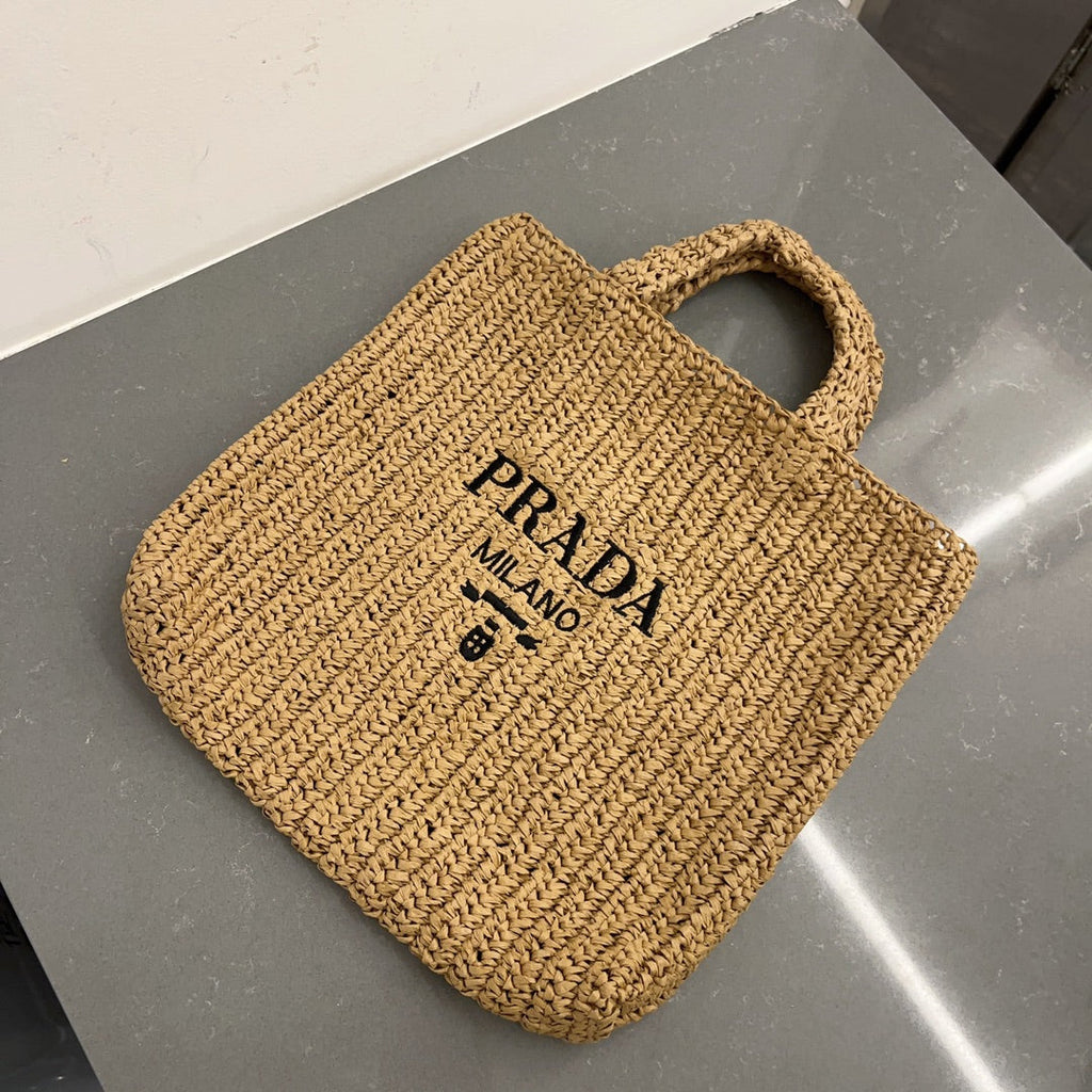 PRADA New Fiber Papyrus Weaving Bag