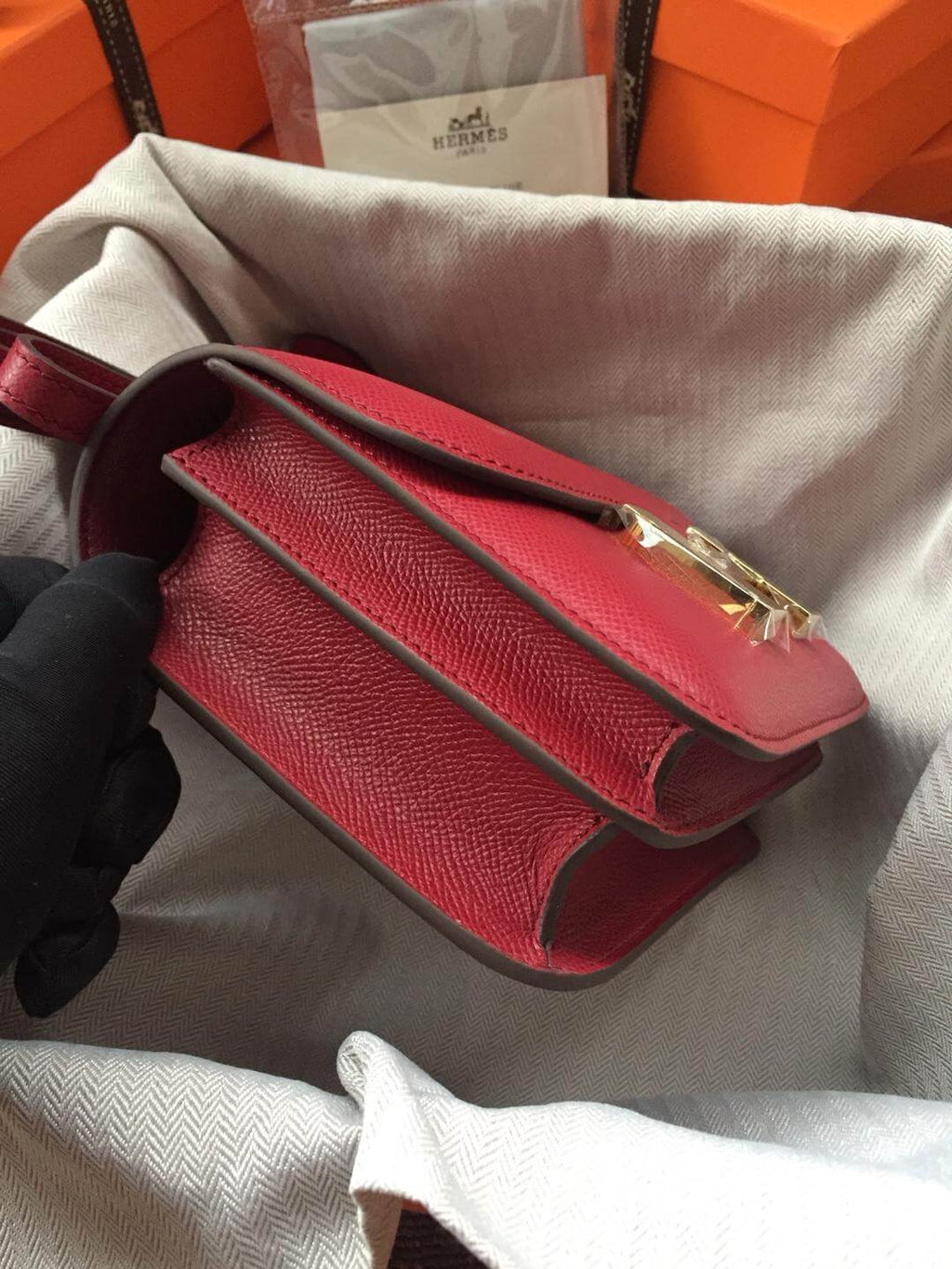Hermes Constance Brownish Crimson Bag