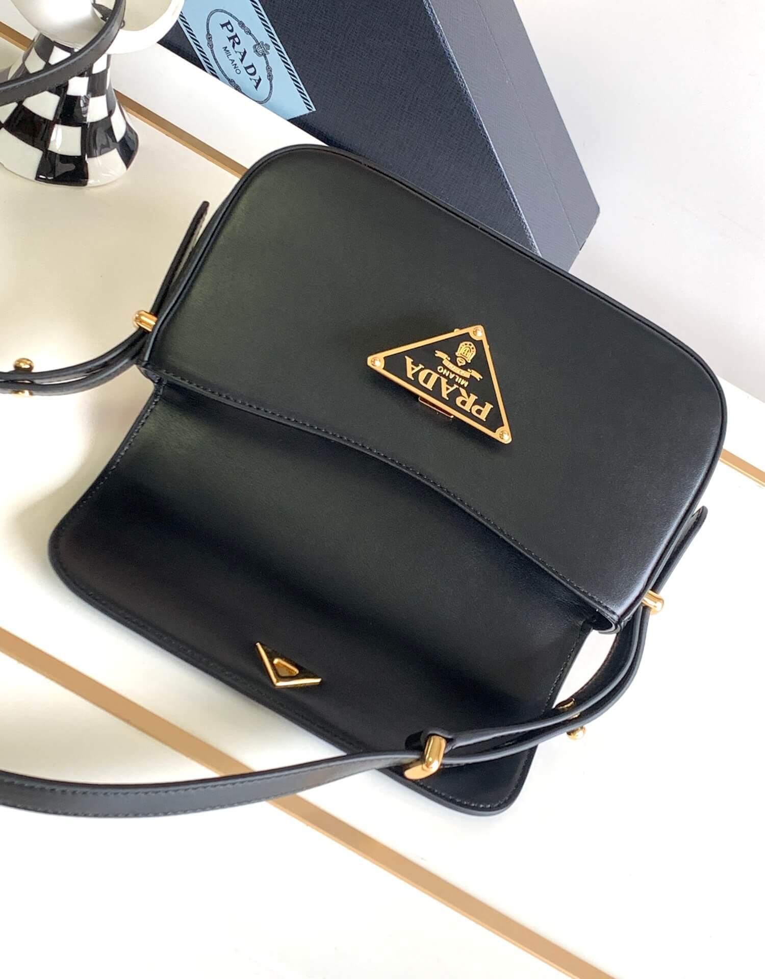 Prada Embleme Saffiano Shoulder Bag