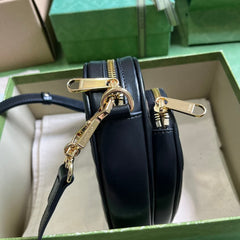 Gucci Interlocking G Mini Heart Shoulder Black Bag