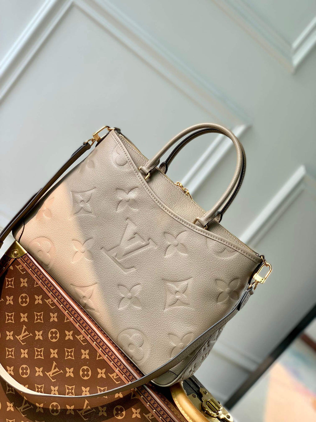 LV Trianon Bag In Monogram Empreinte Leather