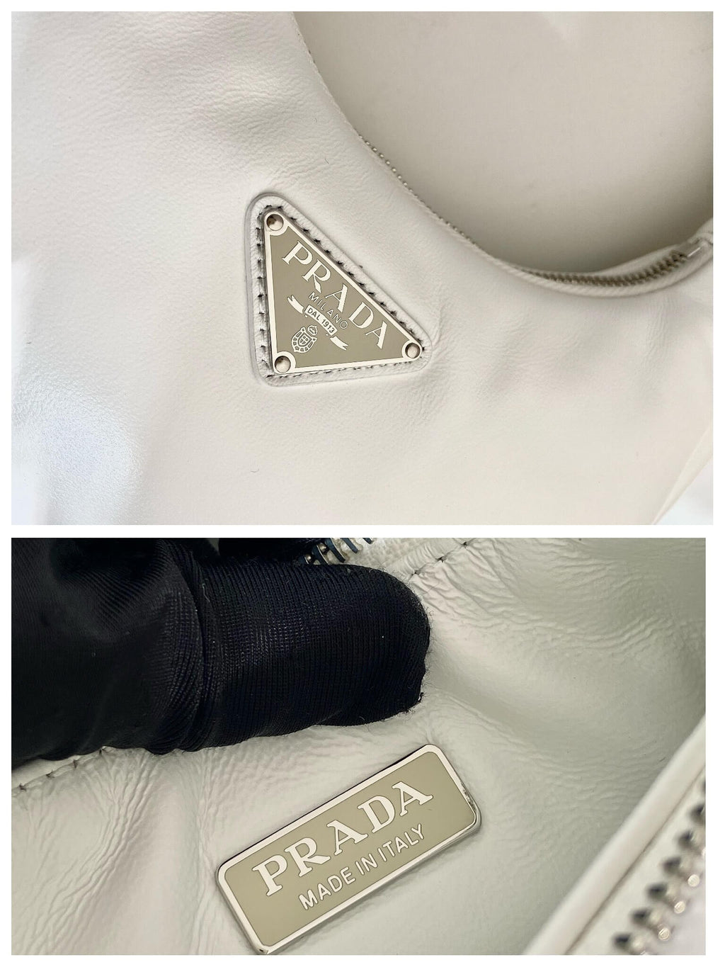 Prada Small Padded White Bag