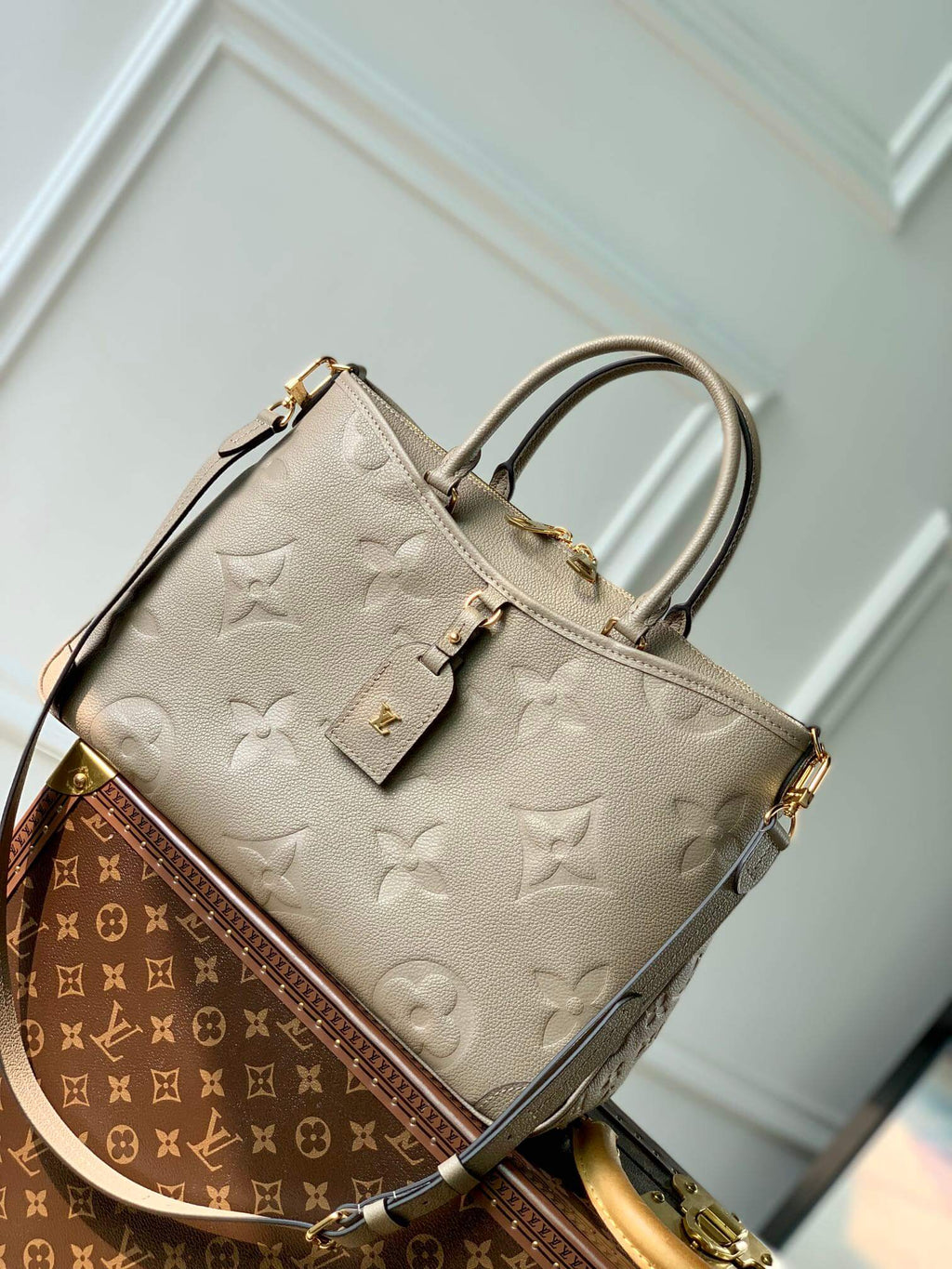 LV Trianon Bag In Monogram Empreinte Leather
