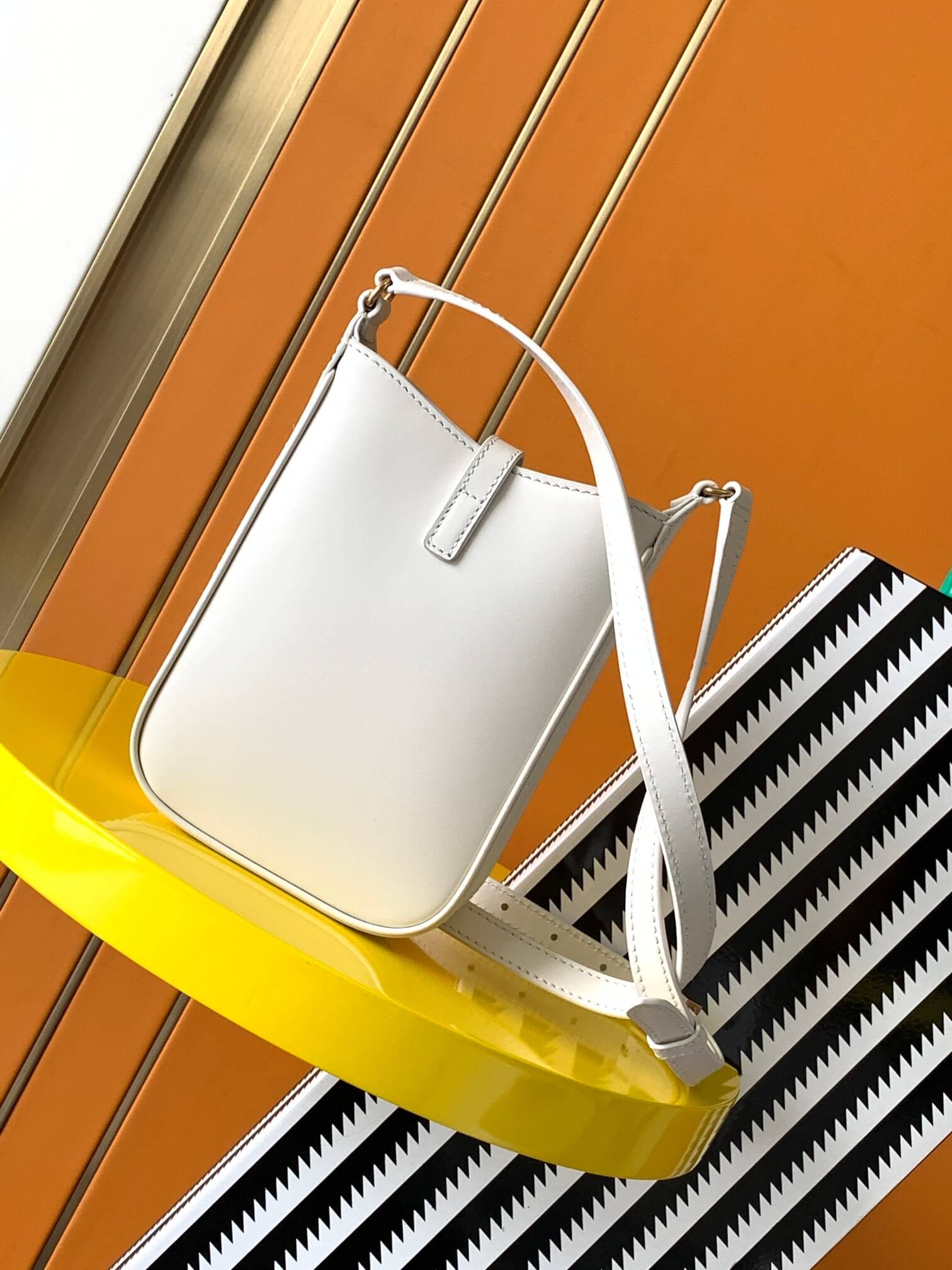 YSL Le 5 À 7 Mini White Bag