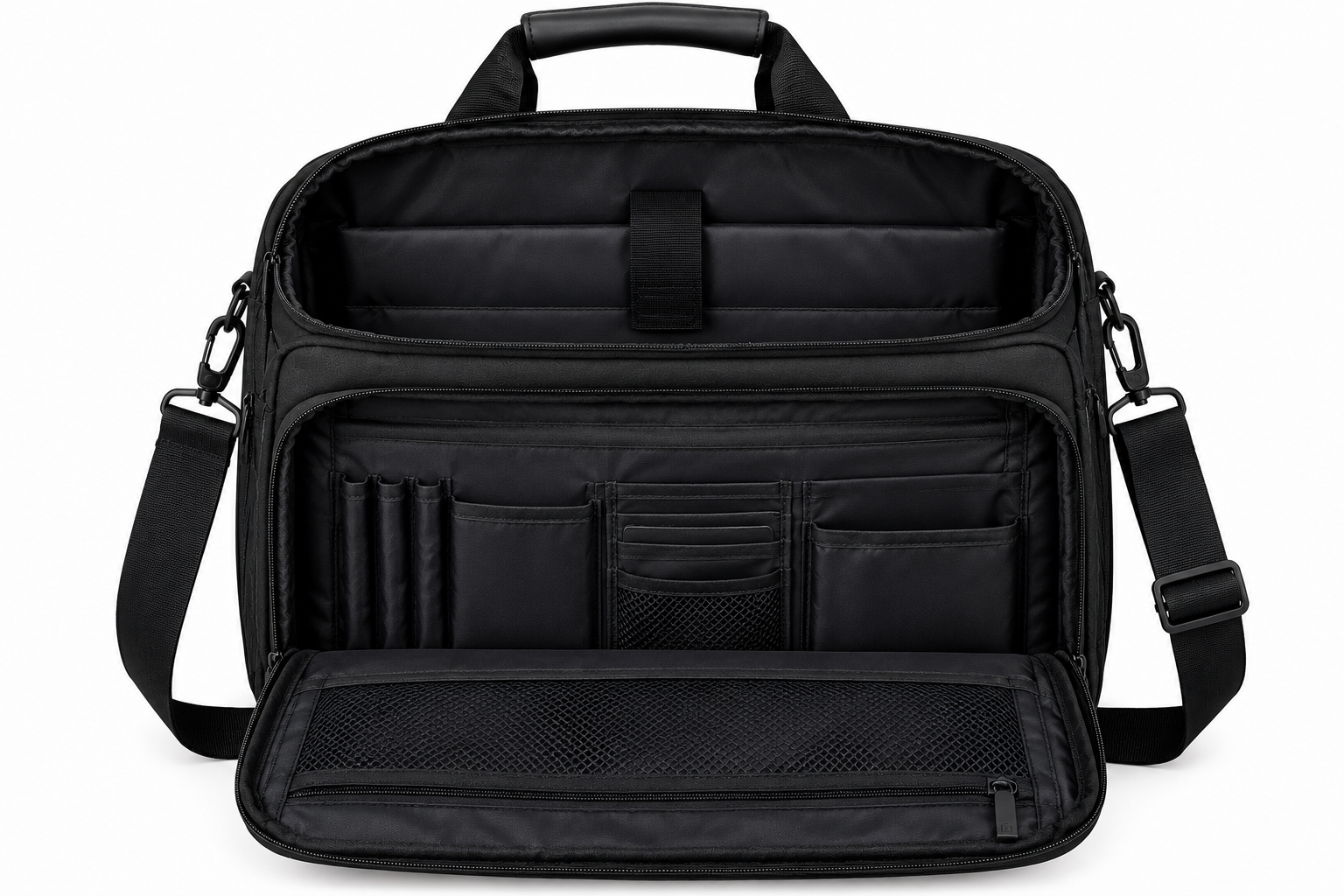 The Executive Laptop Briefcase — Black