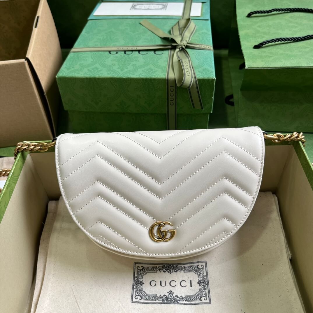Gucci Mini GG Marmont Leather Shoulder Bag