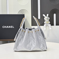 Chanel Hobo 25c Light Gray Handbag